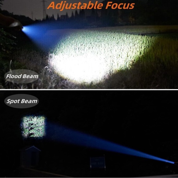 Tactical Flashlight, Adjustable Focus, Battery Powered Waterproof 1000 Lumen LED - Picture 3 of 8